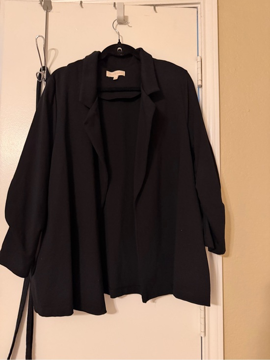 Dear Scarlett Jackets & Blazers - Black Open Front Blazer Jacket